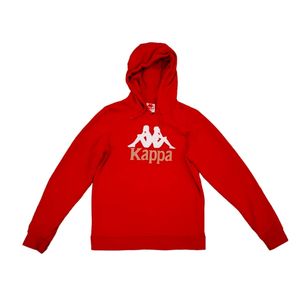 Kappa Men's Authentic Aizen Red Slim Fit‎ Pullover Hoodie Sweatshirt Small